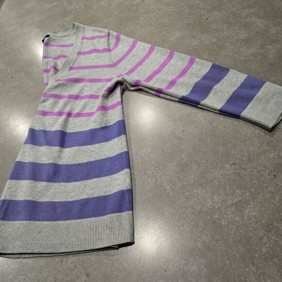 GAP Women's 100% Cotton Multi-Strip V-Neckline Long Sleeves Cardigan - Medium - Picture 9 of 14